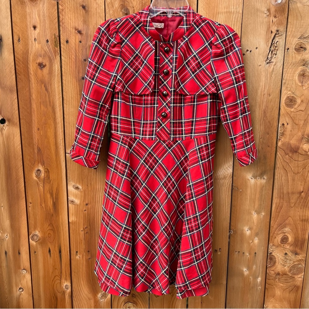 Satin Korean Brand Plaid Dress